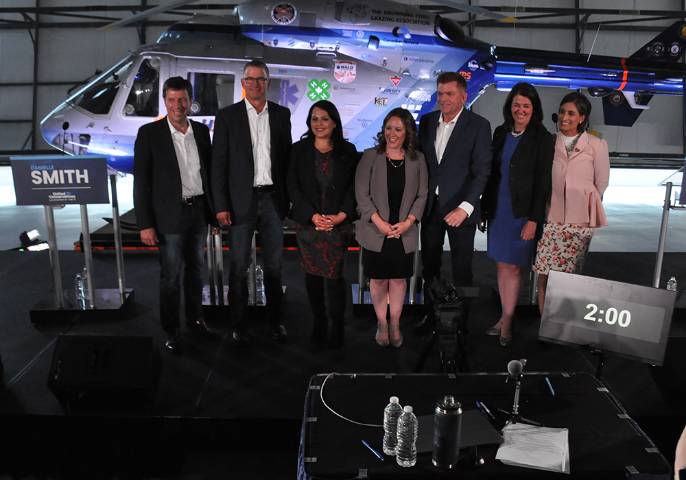 Vying for the UCP leadership are former Wildrose leaders Brian Jean and Danielle Smith; former members of outgoing Premier Jason Kenney’s cabinet Travis Toews, Rebecca Schultz, Rajan Sawhney and Leela Aheer; and exiled independent MLA Todd Loewen. | Alex McCuaig photo
