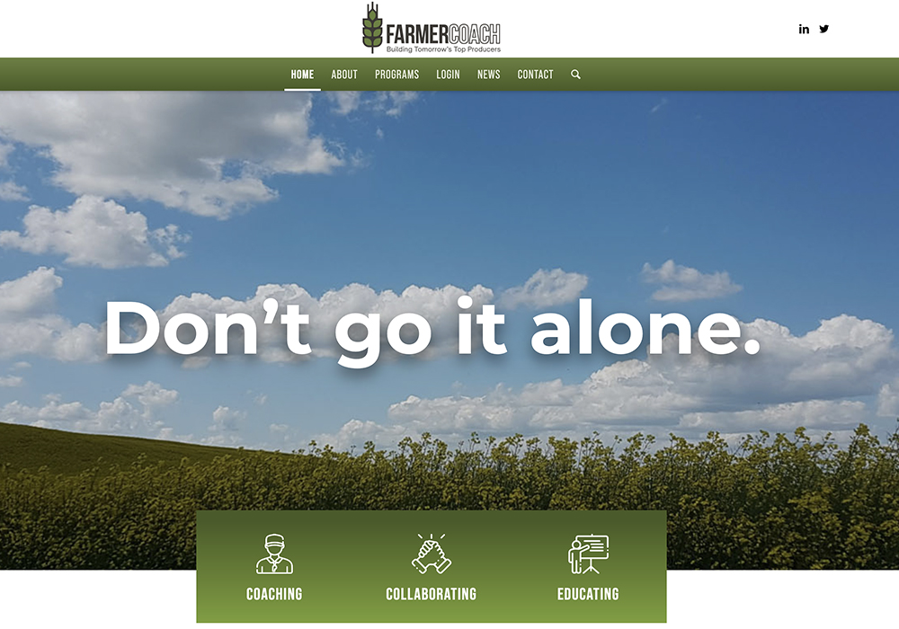 This summer, Hebert Group unveiled a new service called Farmer Coach to help producers make better decisions and improve financial outcomes on their farms. | Screencap via farmercoach.ca