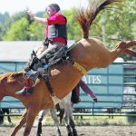 Jason Hanna rides a wild bareback horse. | Patrick Price photo