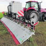 The Crop.Zone uses uses a power take-off driven generator connected to 16 high-voltage transformer panels that spread 24 feet wide when folded out. | Robin Booker photo