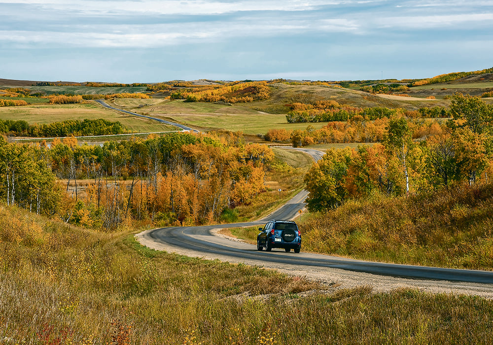 Highway 378 is one of the main roads that can be taken to explore the Thickwood Hills in northwestern Saskatchewan. It runs from just north of the Battlefords to Spiritwood.  |  Robin and Arlene Karpan photo