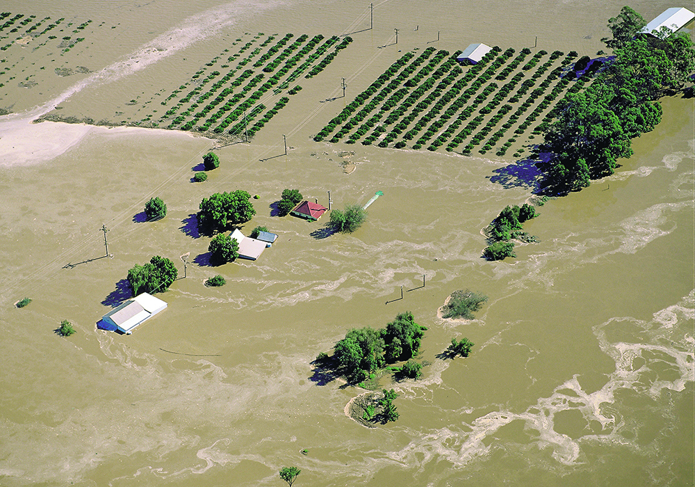 Large areas of farmland across the Australian states of New South Wales, Queensland and Victoria have been inundated with flood waters, damaging wheat and other crops.  |  Getty Images