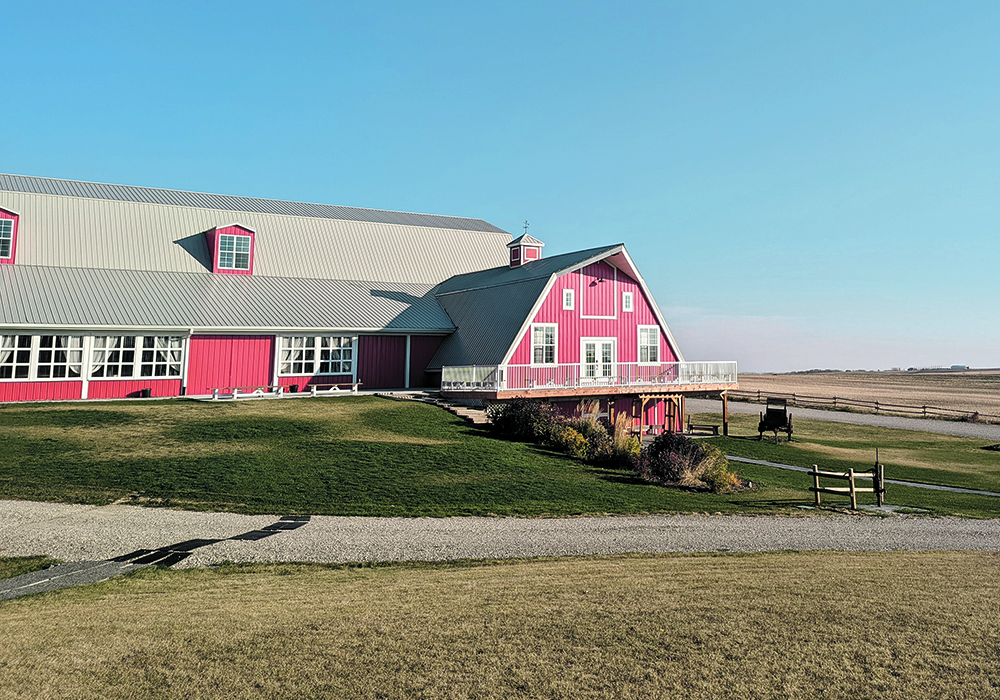 The Heritage Centre by Mountain View Events is known locally as the big red barn. The restored original barn is the smaller structure facing south.  |  Tara Klager photo