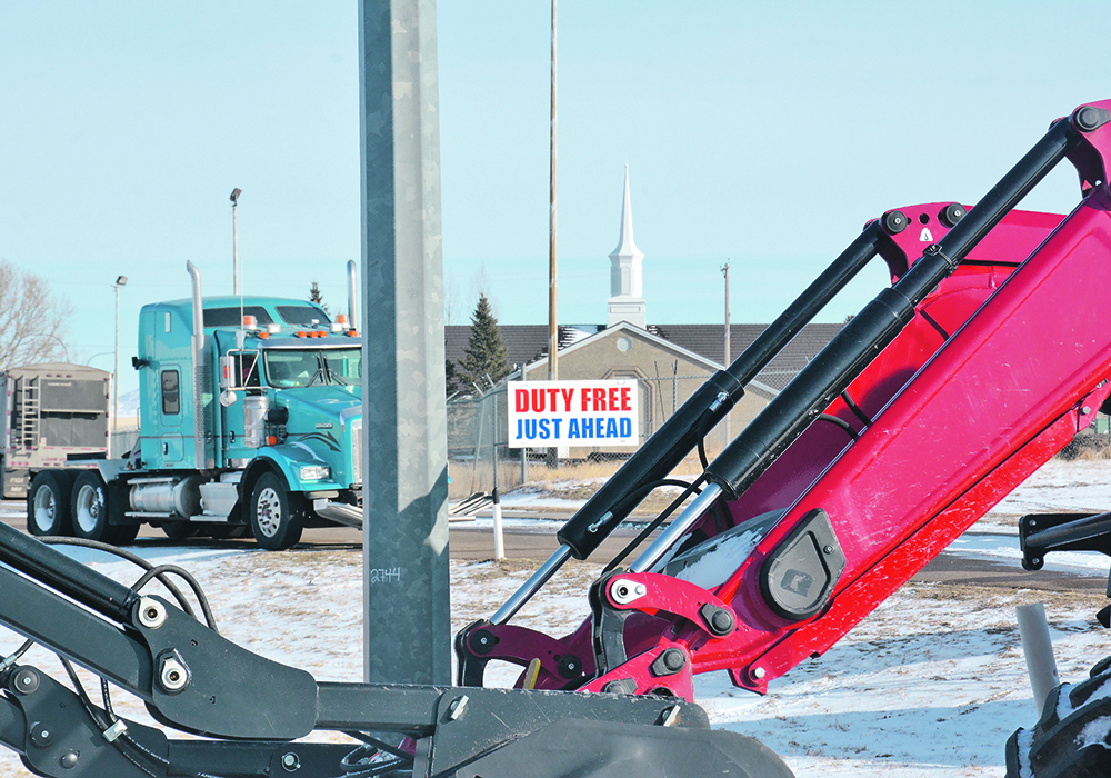 The border blockade at Coutts, Alta., to protest COVID-19 vaccine mandates and other health measures was one of several protests that occurred across the country last February.  |  File photo