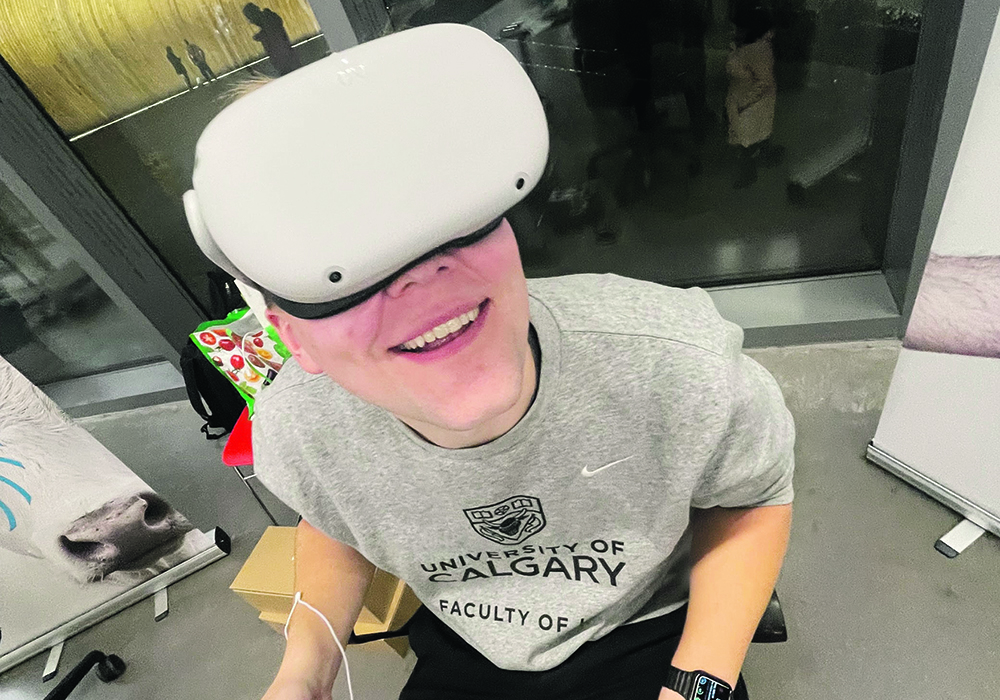 The virtual tour of a dairy barn created at the University of Calgary is seen as an opportunity to remove misconceptions while answering questions and show the public what’s happening on the farm and why livestock producers are crucial for food production.  |  Simpson Centre photo