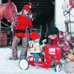 Cait and Lee Bascom are raising their daughter, Ruby, on their ranch near Eastend, Sask., and are aware of the safety risks. | Photo supplied by Cait Bascom