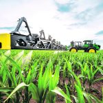 InnerPlant codes the plants to emit a fluorescent protein with a specific colour be picked up by optical cameras on farm equipment or surveillance tools. | Deere photo