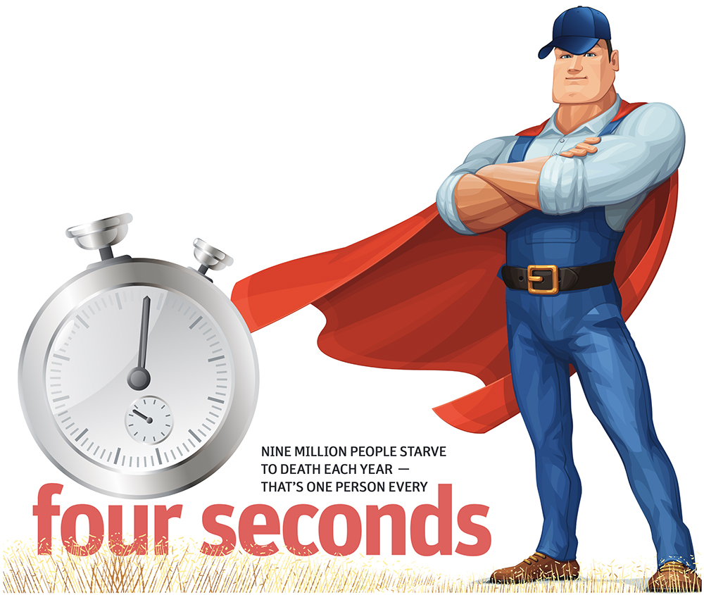 Give farmers the tools and tech and trust their innovation to feed the world. | WP illustration