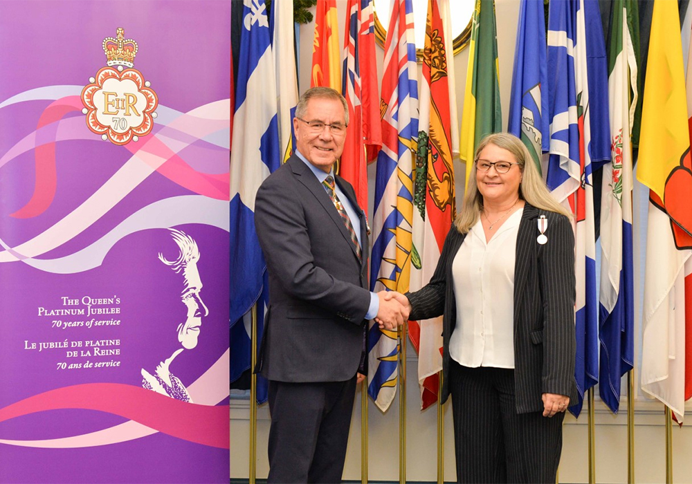 The WP’s Karen Briere was recently honoured with a Queen Elizabeth II Platinum Jubilee Medal. | Supplied photo