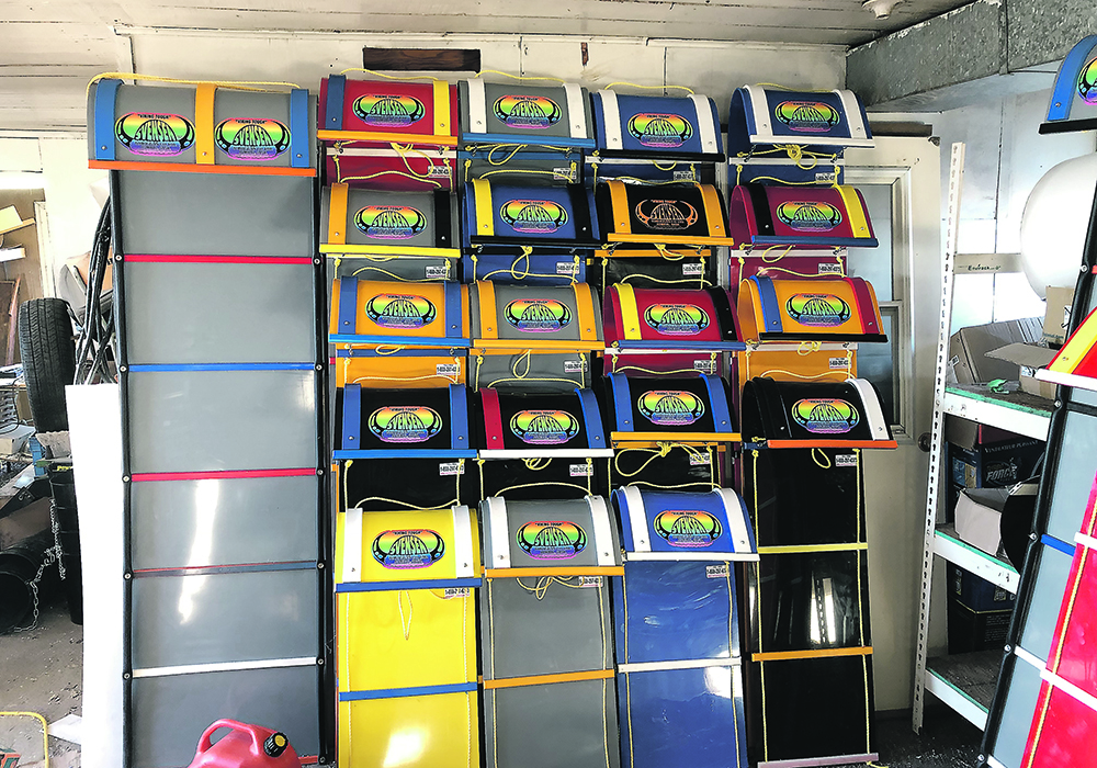 Lloyd Garthus has been manufacturing Svensen Toboggans out of his Admiral, Sask., workshop for more than 30 years.  |  Lloyd Garthus photo