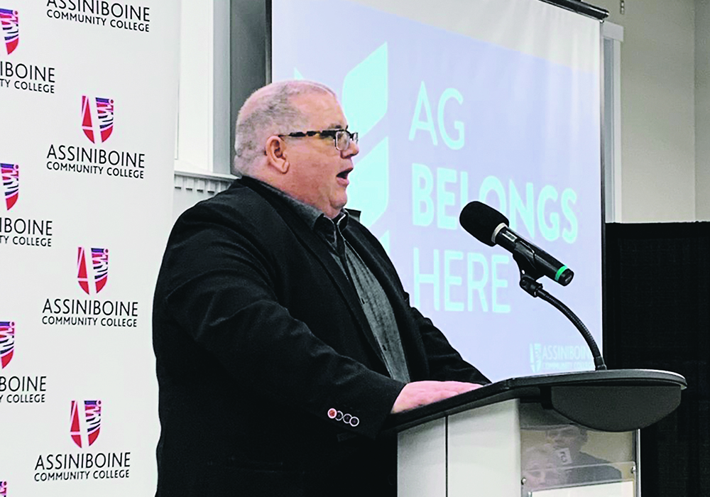 Assiniboine Community College president Mark Frison was at Ag Days in Brandon last week when the Manitoba government announced its commitment to help build the Prairie Innovation Centre.  |  Ed White photo