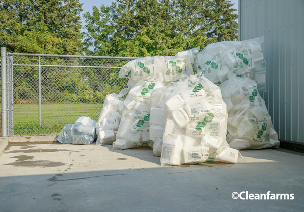 CleanFarms organizes collection and recycling efforts for the agricultural industry’s used containers and packaging, notably pesticide containers. | Screencap via cleanfarms.ca