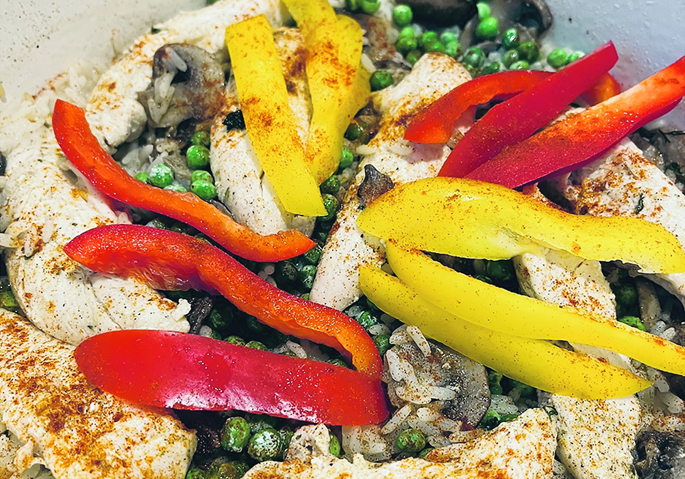 Enjoy a one-dish meal loaded with nutritious ingredients and beautiful colour. | Jodie Mirosovsky photo