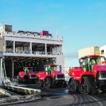 Three specially modified Quadtrac tractors arrive in Tasmania on their way to Australia’s Antarctic Division. Tom Curley, global product manager for Case IH Steiger, said while the standard tractor is designed for northern Alberta and Saskatchewan winters, these three needed extra modifications for extreme conditions. | Dylan Proctor photo
