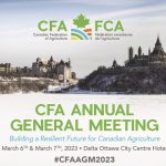 Tomorrow's agenda will focus on resolutions from the member organizations that have come to the national table, a panel on challenges and opportunities and another on innovation and resilience in agriculture. | Screencap via cfa-fca.ca