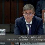Loblaw CEO Galen Weston insisted the profit at that company is due mainly to non-food items and its Shoppers Drug Mart business. | Screencap via CPAC.ca