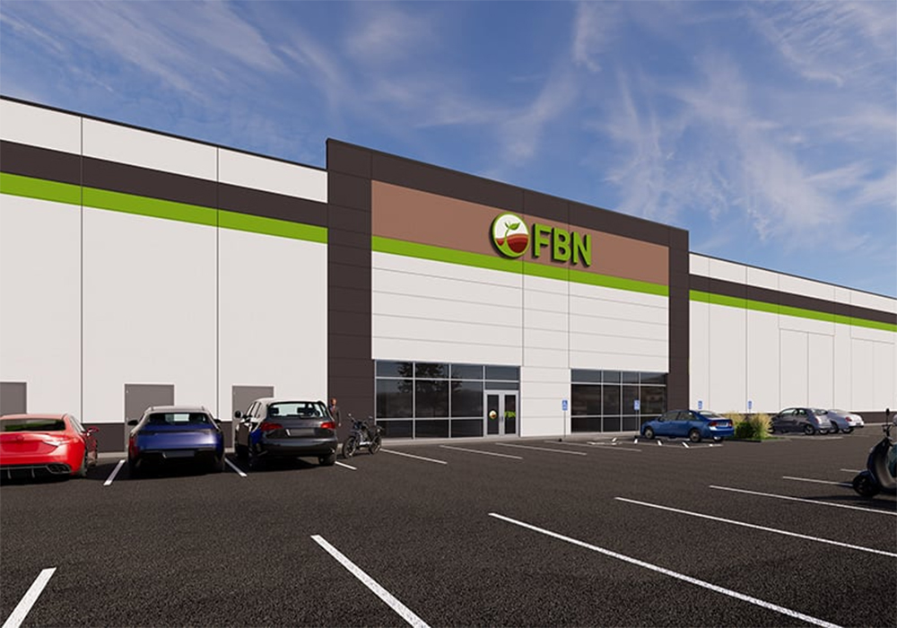 The 198,000 sq. foot facility is the primary hub in the company’s Western Canada logistics network and among its largest in North America. | FBN illustration