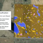 The SKSIS Mapper is a predictive soil mapping service capable of creating field maps and multiple soil properties, including organic carbon, soil organic matter, profile classifications, topsoil thickness and soil texture. This soil classification map, for the University of Saskatchewan site south of Saskatoon, was built in collaboration with Croptimistic Technology. | Photo supplied by Jeremy Kiss