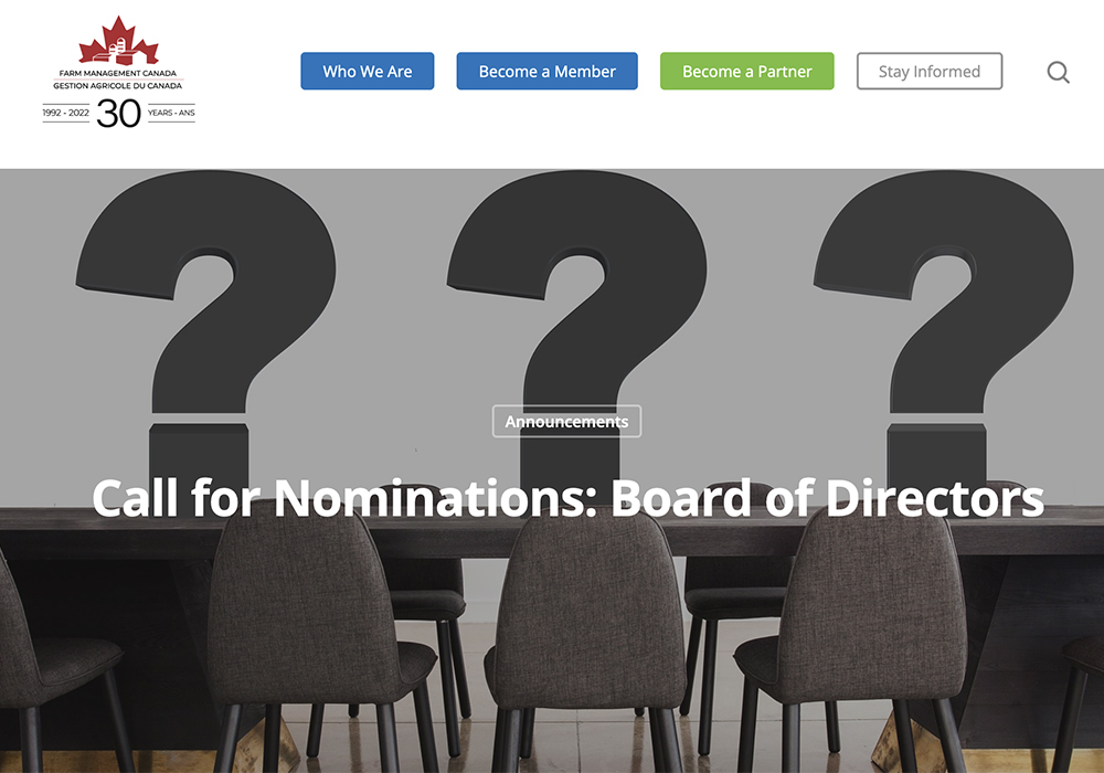 FMC is seeking nominees to fill three positions on the board. Board members are expected to serve three years. | Screencap via fmc-gac.com