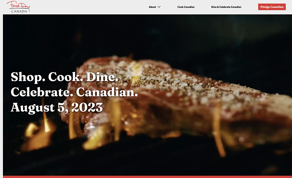 Food Day will be celebrated the Saturday before the first Monday in August. That weekend is a holiday long weekend in many provinces. | Screencap via fooddaycanada.ca