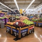 Corporate photo of a Walmart produce section in one of their stores.