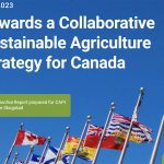 The cover of a report entitled, "Towards a Collaborative Sustainable Agriculture Strategy for Canada."