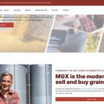 Screencap of the My Grain Exchange online grain marketing website.
