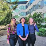 Associate professor Caitlin Byrt, centre, with her colleagues Annamaria De Rosa, left, and Samantha McGaughey of the Australian National University Centre for Entrepreneurial Agri-Technology.