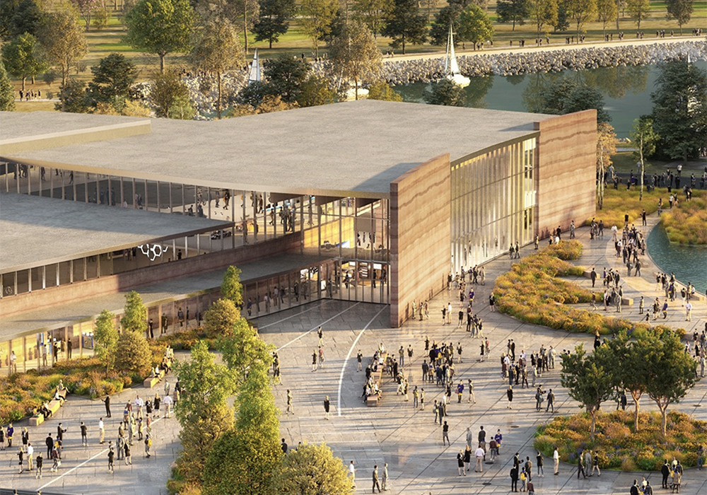 An artists rendering of the Agri-food Hub & Trade Centre in Lethbridge, Alta.