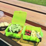 Serving a packed lunch on a picnic table elevates the simple meal. | Sarah Galvin photo