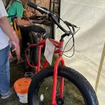 This bright red fat bike was getting a lot of attention at Ag in Motion, One lucky person was going to win it as a draw prize during the farm show. Farm families were eagerly filling out entry forms. | Ed White photo