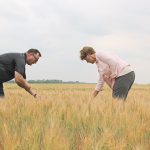 Federal agriculture mininster Marie-Claude Bibeau tours a Manitoba farm hit by drought in 2021. She recently met with provincial agriculture ministers during an annual meeting in Fredericton, N.B. | File Photo