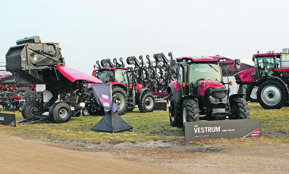 A selection of Case IH tractors, sprayers and combines
