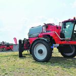 The Horsch Leeb sprayer was on display at the Ag in Motion farm near Langham, Sask. | Braedyn Wozniak photo