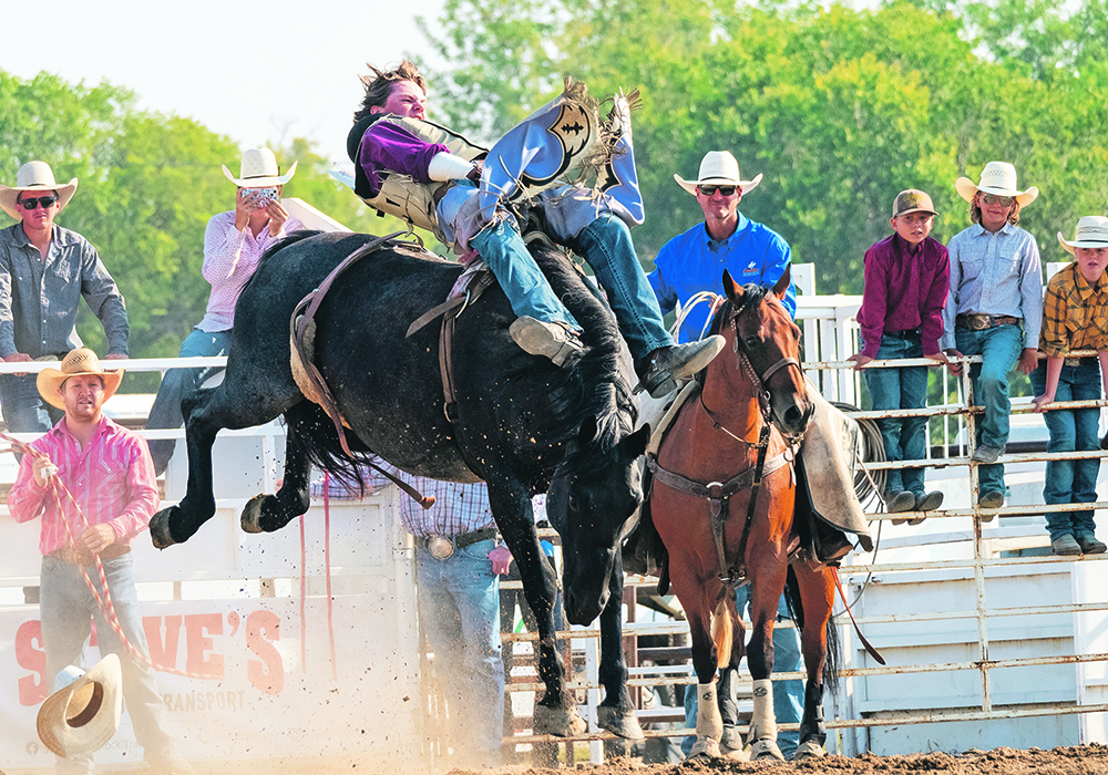 Brayden Steffler of Alberta was the first one out of the chute on Day 1. | Sandy Black photo