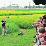 Emily Cline explains her research during a recent field day at the Canada-Saskatchewan Irrigation Diversification Centre. | Braedyn Wozniak photo