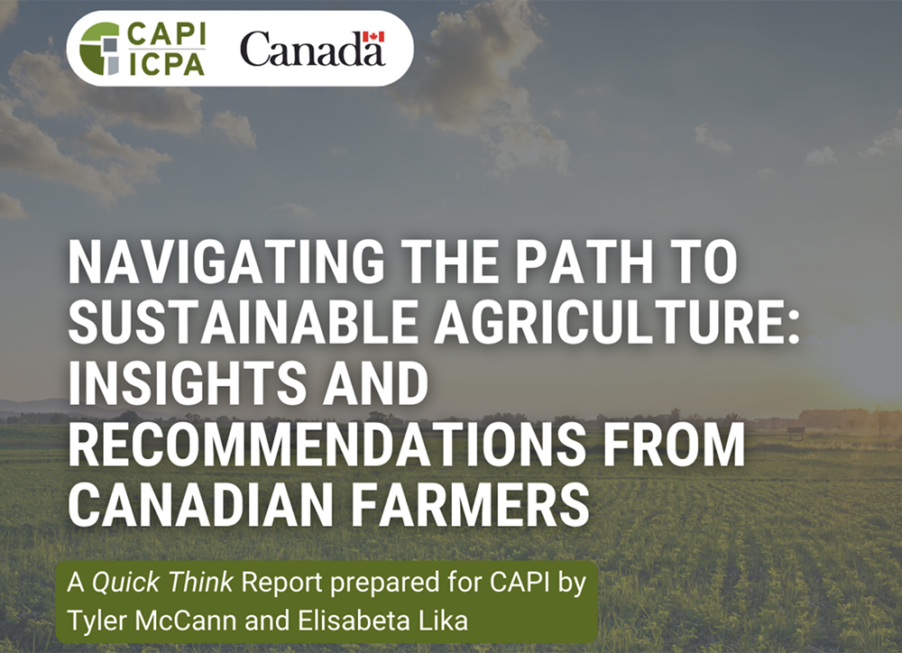 CAPI managing director Tyler McCann said the institute wanted to hear the farmer voice in this discussion. | Screencap via capi-icpa.ca