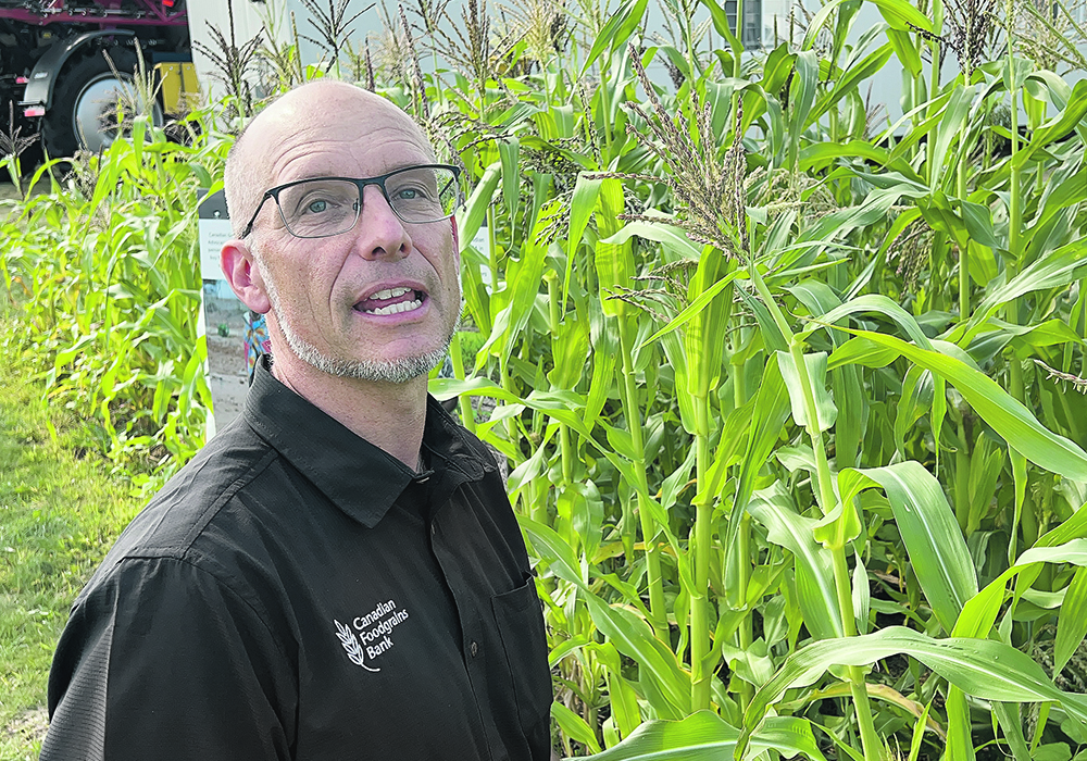 Rick Block of the Canadian Foodgrains Bank was at the Ag in Motion farm show near Langham, Sask., earlier this summer to show the different systems farmers in the developing world are embracing to deal with their versions of soil erosion and crop resiliency.  |  Ed White photo