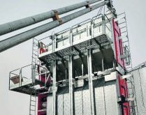 A large grain dryer.