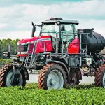 Agco has introduced a two-model sprayer line under its Massey Ferguson brand with 740 and 860 gallon (2,800 and 3,255 litre) tank capacities. | AGCO photo