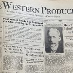 There was only a brief hint of the Dirty Thirties catastrophe — a story about prairie provincial officials meeting to develop a common basis for relief administration under the Dominion government’s new relief program. - in the WP's September 28, 1933 edition. | Bruce Dyck photo