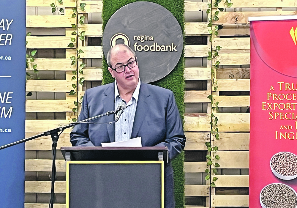 Murad Al-Katib, chief executive officer of AGT Food and Ingredients, says his company’s AGT Food Bank Crop Exchange Program will make it easier for producers to donate to food banks.  |  Karen Briere photo