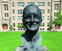 The University of Manitoba has honoured Baldur Stefansson for his work developing canola by placing a bust of him on campus.  |  Ed White photo