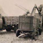 Chris and Muriel Heathcote work together on their farm near Craik, Sask., in the 1950s. | Heathcote family photo