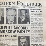 War news dominated the front page of the Nov. 4, 1943, issue of The Western Producer. | Bruce Dyck photo