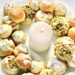A profiterole wreath can be decorated in any manner you choose. Layer them up for a larger group. | Sarah Galvin photo