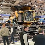 The engineering of the CR11 won the gold medal in the Agritechnica innovation competition, scoring first out of 218 entries from around the world. New Holland believes that the new CR11 will break the world grain harvesting speed record set by its CR 10.90 combine. | John Greig photo
