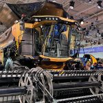 New Holland's new CR11 combine showcases a significant boost in processing capacity, but with the same weight and width as previous models. | John Greig photo
