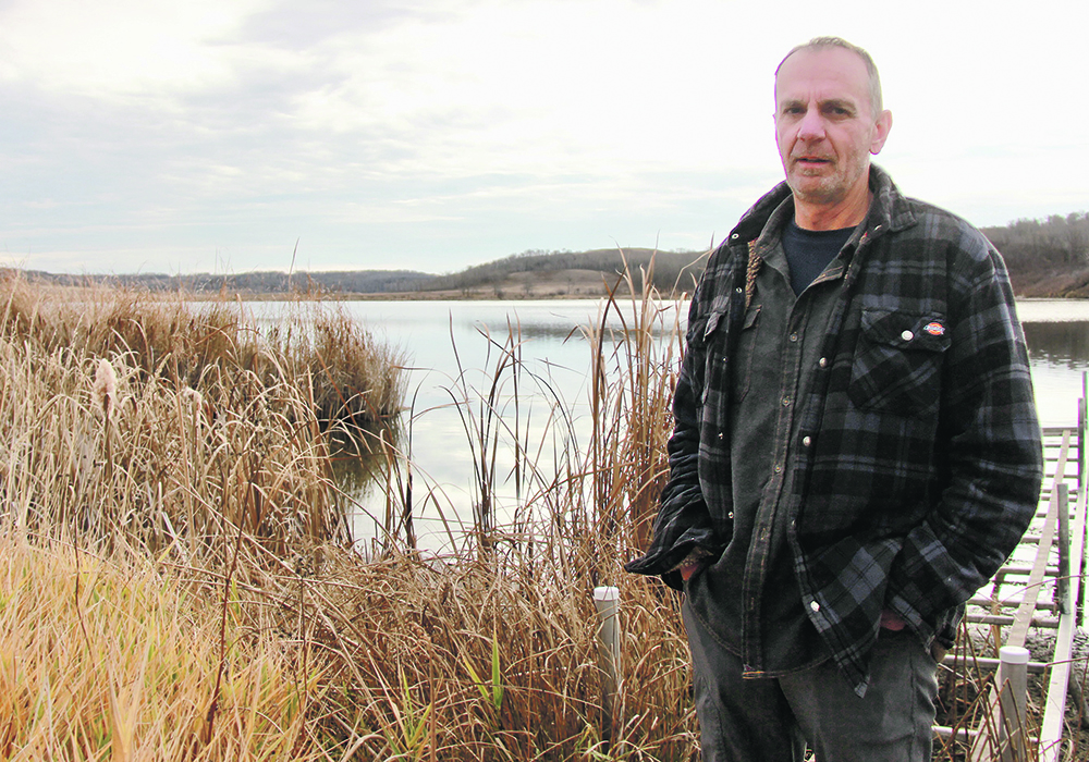 Author Trevor Herriot at Cherry Lake located south of Indian Head, Sask., in the Aspen Parkland ecoregion.  |  Christalee froese photo