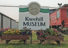 The project will construct a building to link the museum’s agricultural shed to the main museum and help it move to year-round operation. | Screencap via kneehillmuseum.weebly.com